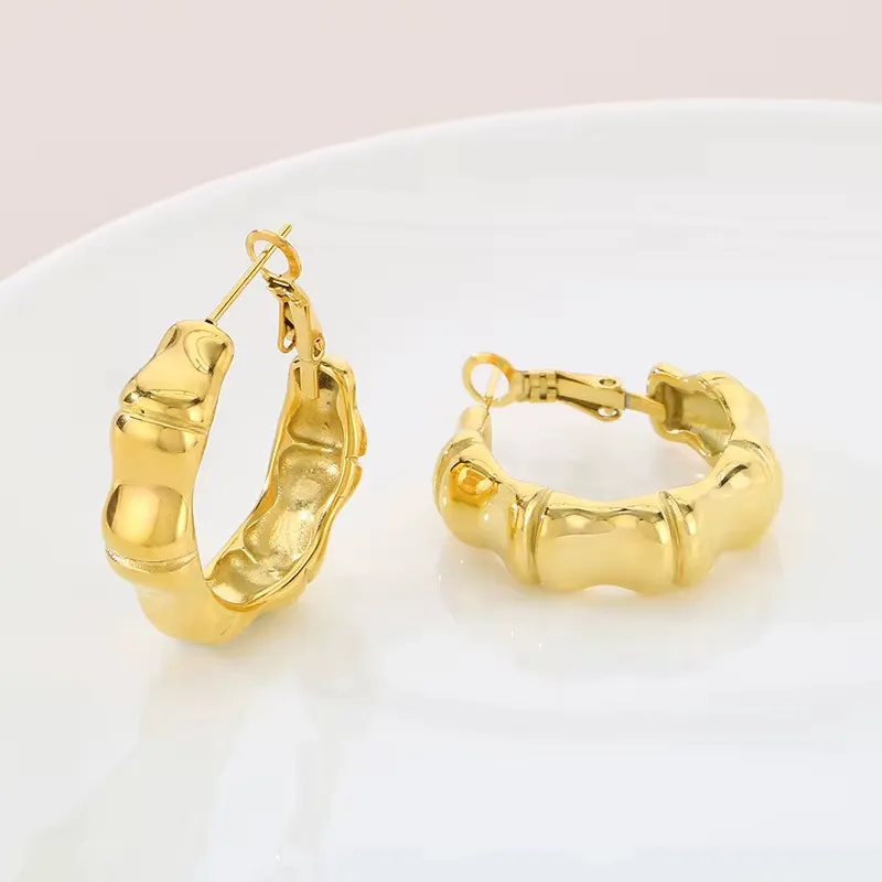 Boucles d'oreilles bambou
