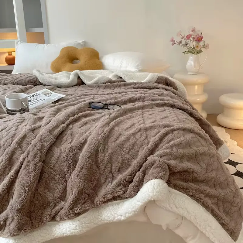 [AMICOUMEB220] Couette double face marron et blanc