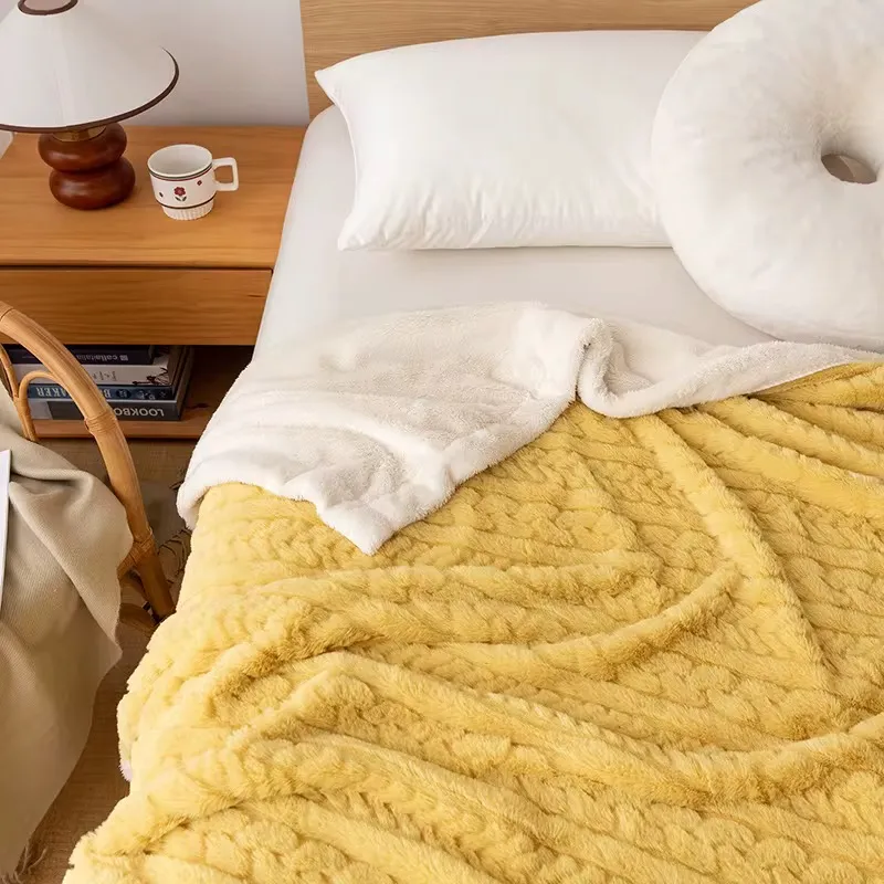 Couette double face jaune et blanc