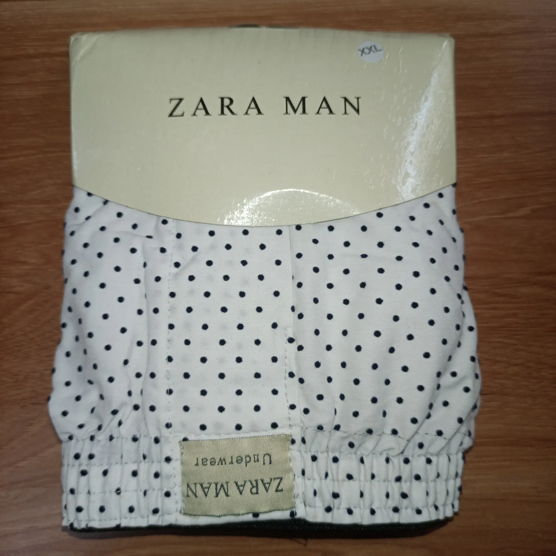 [ZARCAL2XLPOINOIBLA] Caleçon noir blanc