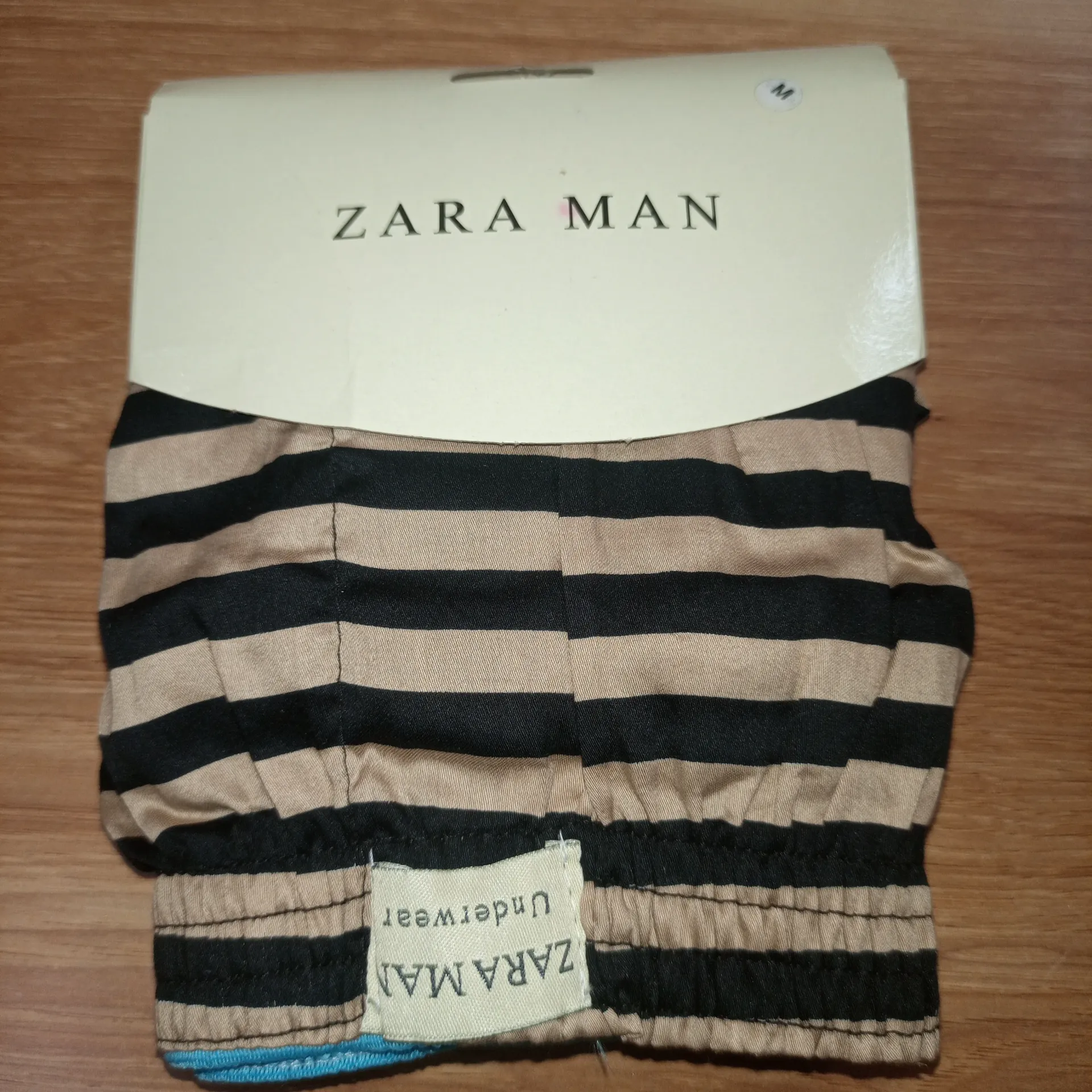 [ZARCALMRAYNOIBEI] Caleçon Beige noir