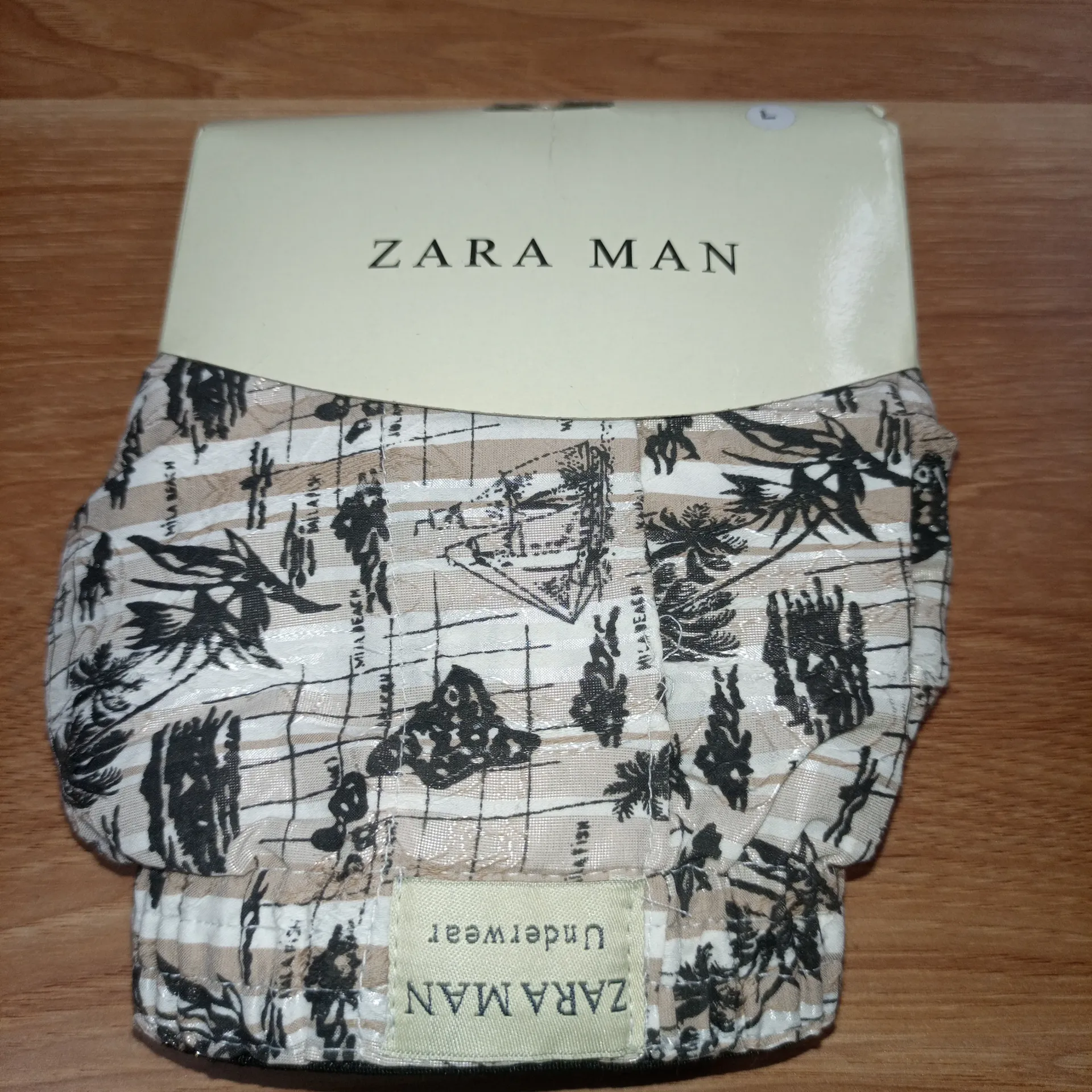[ZARCALLDESMILBEA] Caleçon Marron beige