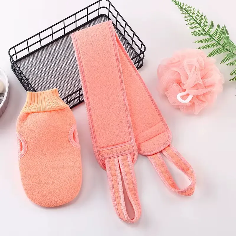[LOT3EPBBECHO] Lot de 3 éponges de bain saumon