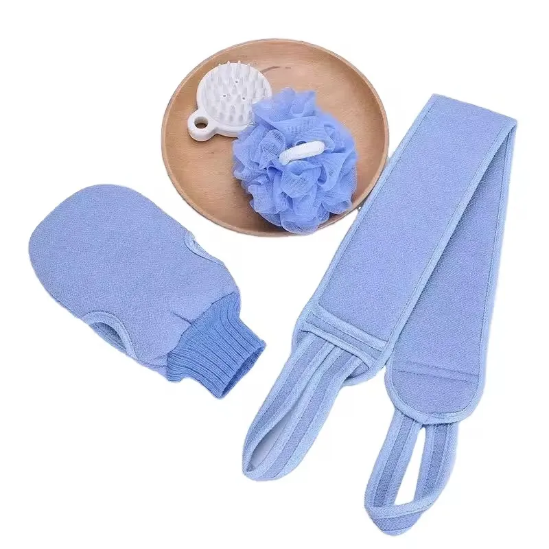 Lot de 3 éponges de bain mauve