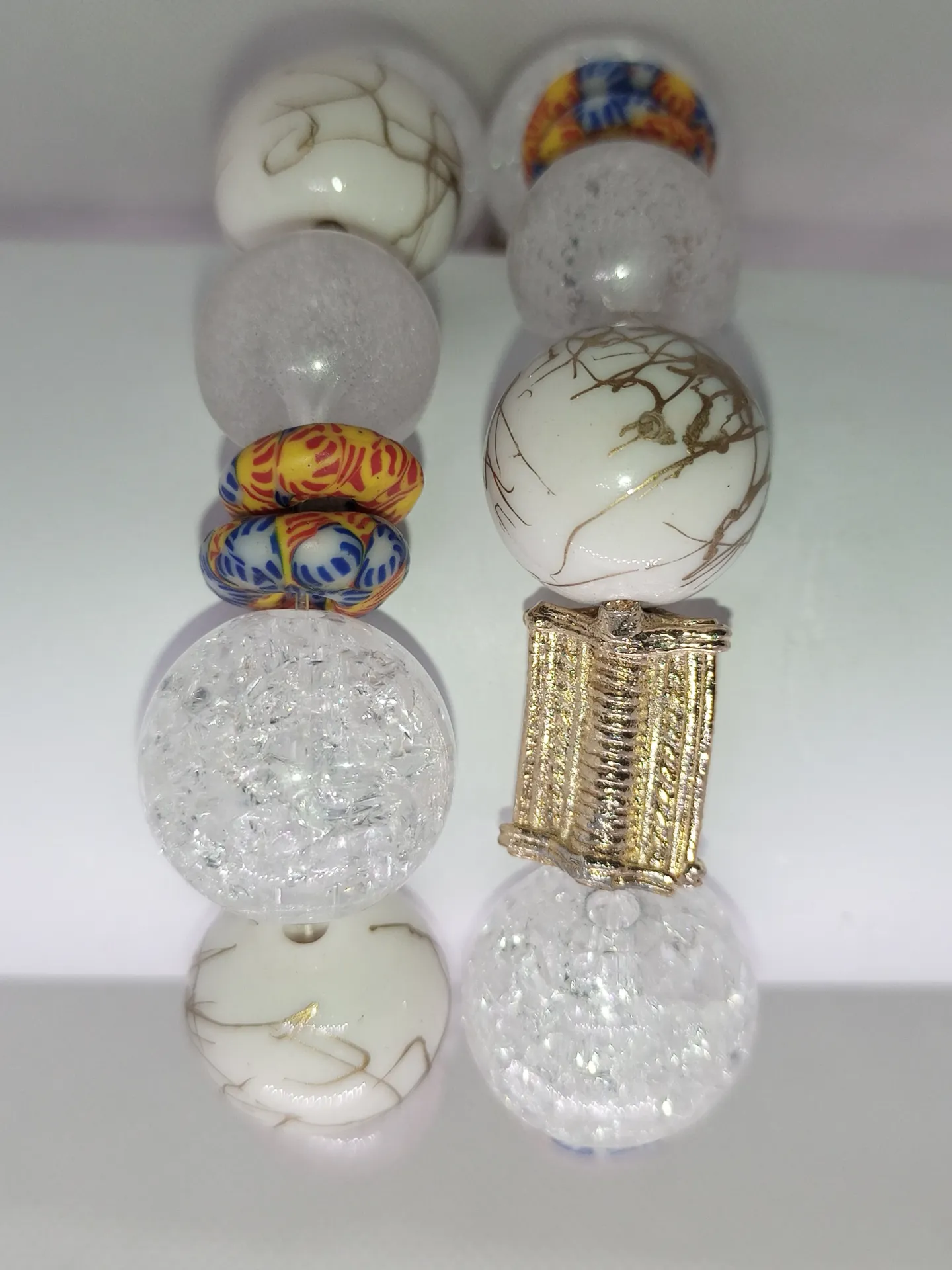 Bracelet de perles blanc