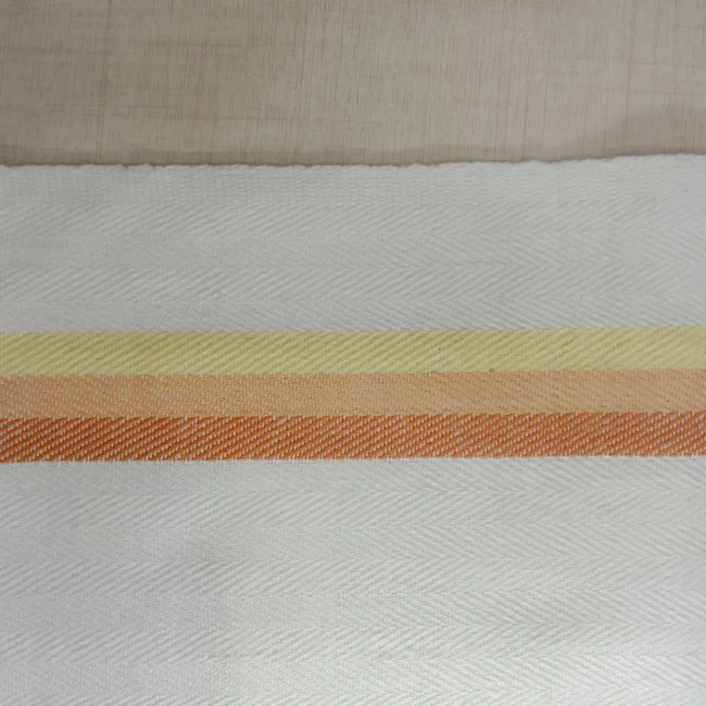 [BELHOMBLATREJAUORA] 6 Torchons Blanc jaune orange