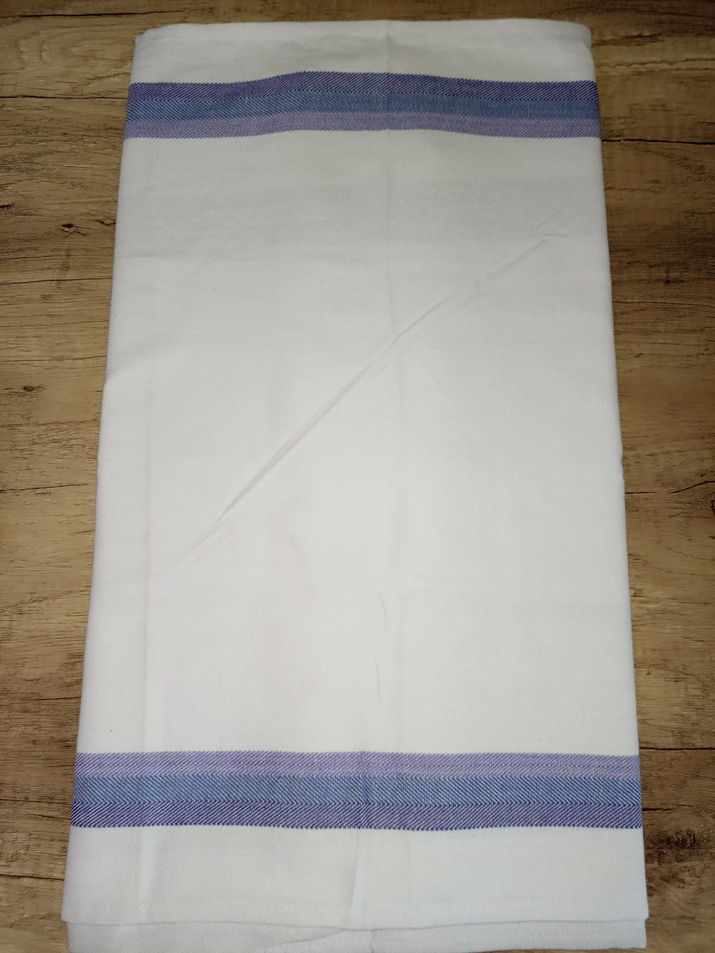 6 Torchons Blanc mauve
