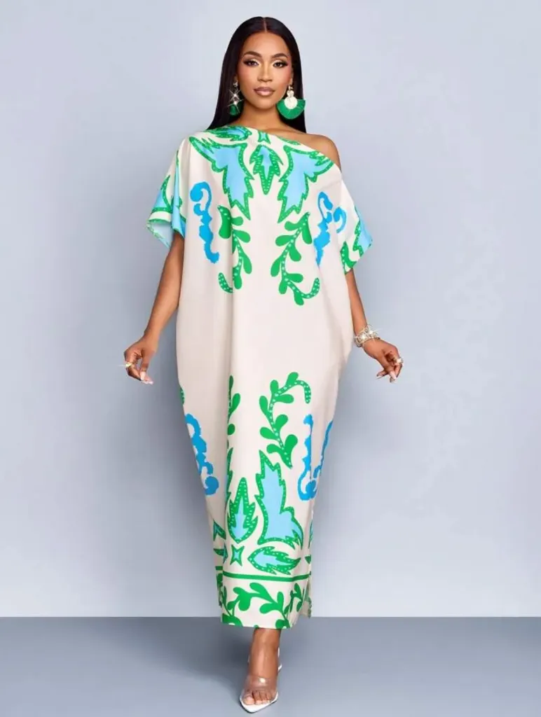 Robe ample multicolore